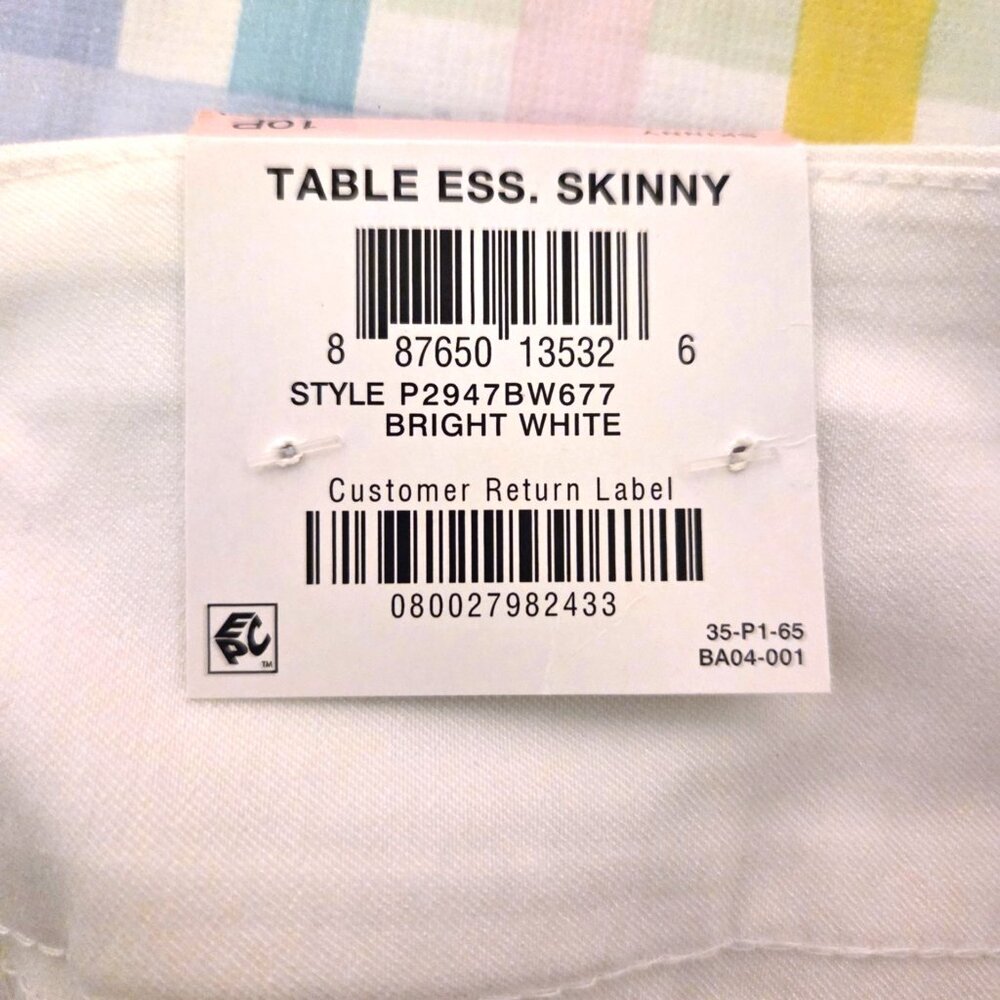 NWT Alfani Bright White Tummy Control Pull-On Skinny Pants 10P - Picture 7 of 9